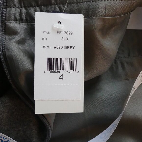 Magaschoni Grey Wool Pencil Skirt Graphic Design Embroidery USA Size 4 Gray - Picture 9 of 13